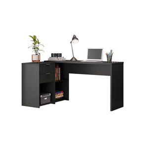 Escrivaninha Com Tampo Giratório 2 Gavetas Nt2060 Preto