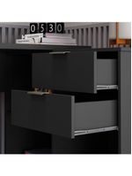 Escrivaninha Com Tampo Giratório 2 Gavetas Nt2060 Preto