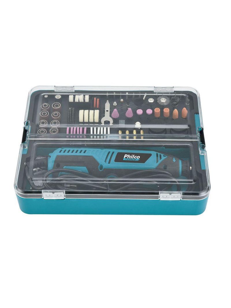 Micro Retifica Philco PRT180 120 Acessórios + Eixo Flexível 220V