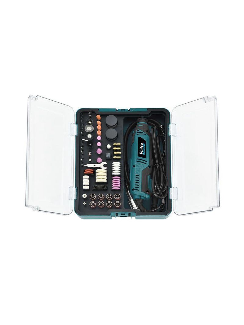 Micro Retifica Philco PRT180 120 Acessórios + Eixo Flexível 220V