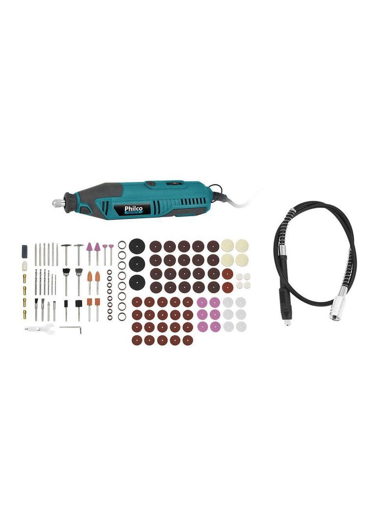 Micro Retifica Philco PRT180 120 Acessórios + Eixo Flexível 220V