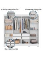 Guarda Roupas Casal 8 Portas 4 Gavetas Diplomata Moval