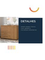 Cômoda 4 Gavetas Flora Amendola Amêndoa