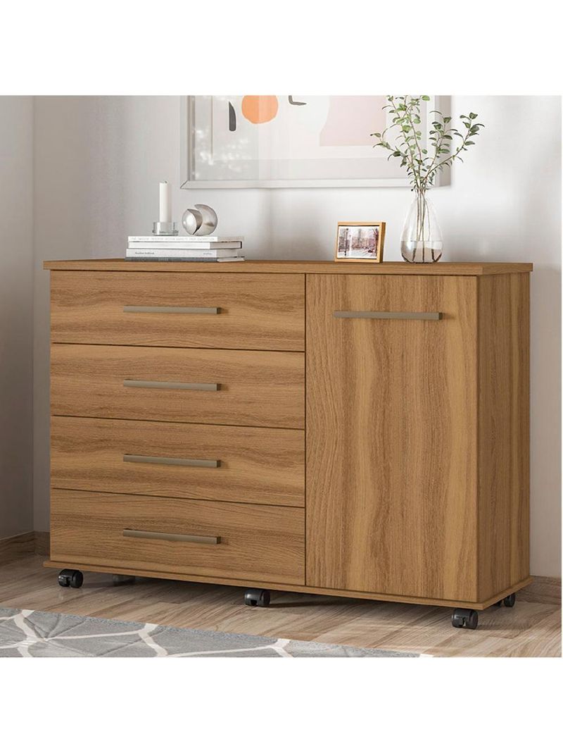 Cômoda 4 Gavetas Flora Amendola Amêndoa