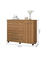 Cômoda 4 Gavetas Flora Amendola Amêndoa