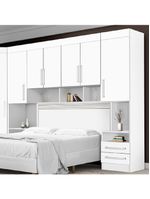 Dormitório Completo Georgia J&a Branco Para Cama Box  Casal