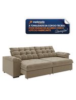 Sofá Retrátil E Reclinável Bipartido 2,50m 4 Lugares Palermo Slim Luizzi Castor