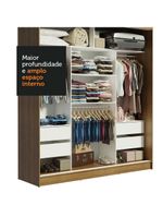 Guarda-roupa Casal Reno 3 Portas de Correr de Espelho Madesa