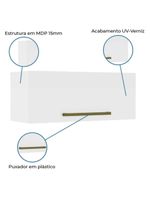 Armário Aéreo de Geladeira 1 Porta 0,80m Favorita Lacca