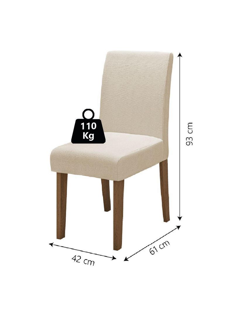 Conjunto De Mesa Sala De Jantar Athenas 4 Cadeiras Trieste