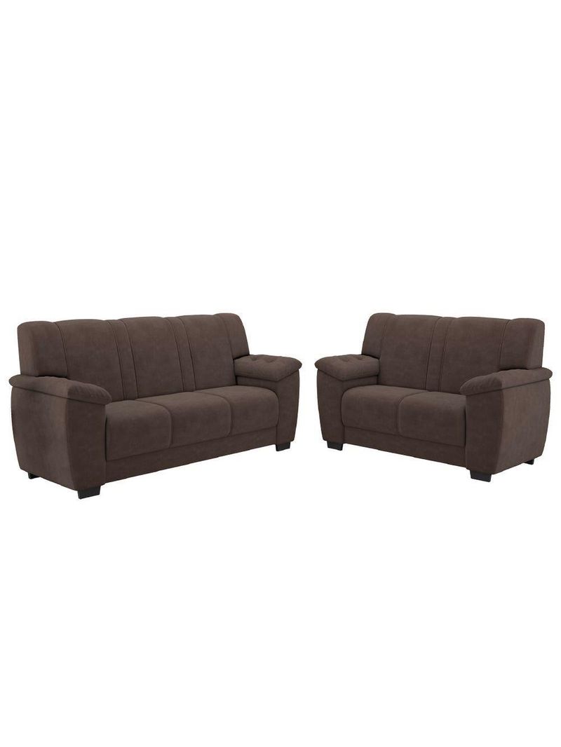 Conjunto De Sofá 2 E 3 Lugares Turim Veludo Luizzi Marrom