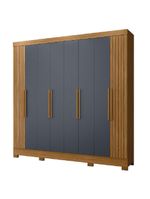 Guarda Roupas Casal Ripado 8 Portas 4 Gavetas Diamante Moval Freijo Cin