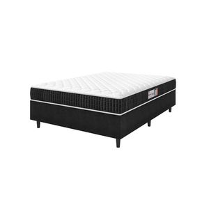Cama Box Colchão Casal Espuma D33 New Millenium 138x57cm Preto/branco Hellen Pret/branc