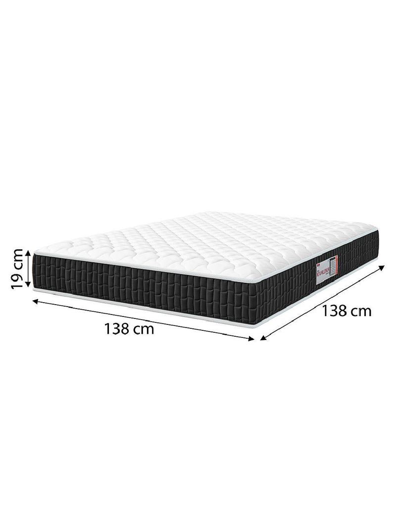 Cama Box Colchão Casal Espuma D33 New Millenium 138x57cm Preto/branco Hellen Pret/branc