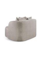 Sofá Curvo Orgânico Orion bouclé Cinza 401