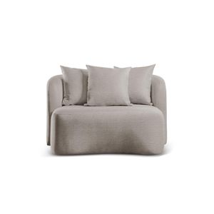 Sofá Curvo Orgânico Orion bouclé Cinza 401