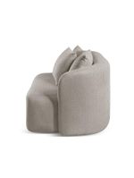 Sofá Curvo Orgânico Orion bouclé Cinza 401