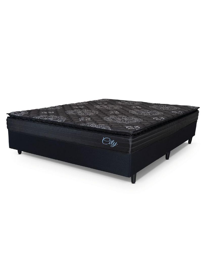 Cama Box Casal King Colchão Com Molas Ensacadas Top Hellen