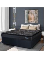 Cama Box Casal King Colchão Com Molas Ensacadas Top Hellen