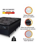 Cama Box Casal King Colchão Com Molas Ensacadas Top Hellen