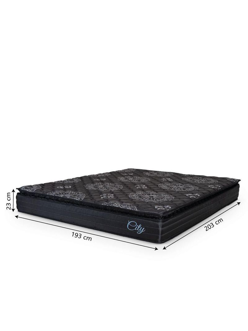 Cama Box Casal King Colchão Com Molas Ensacadas Top Hellen