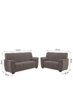Conjunto De Sofá 2 E 3 Lugares Turim Veludo Luizzi Cappuccino