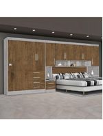 Guarda-Roupas Modulado Georgia Casal JA Avelã / Jequitibá