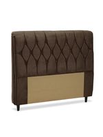 Cabeceira com calçadeira Baú Istambul Cama Box Casal Chocolate