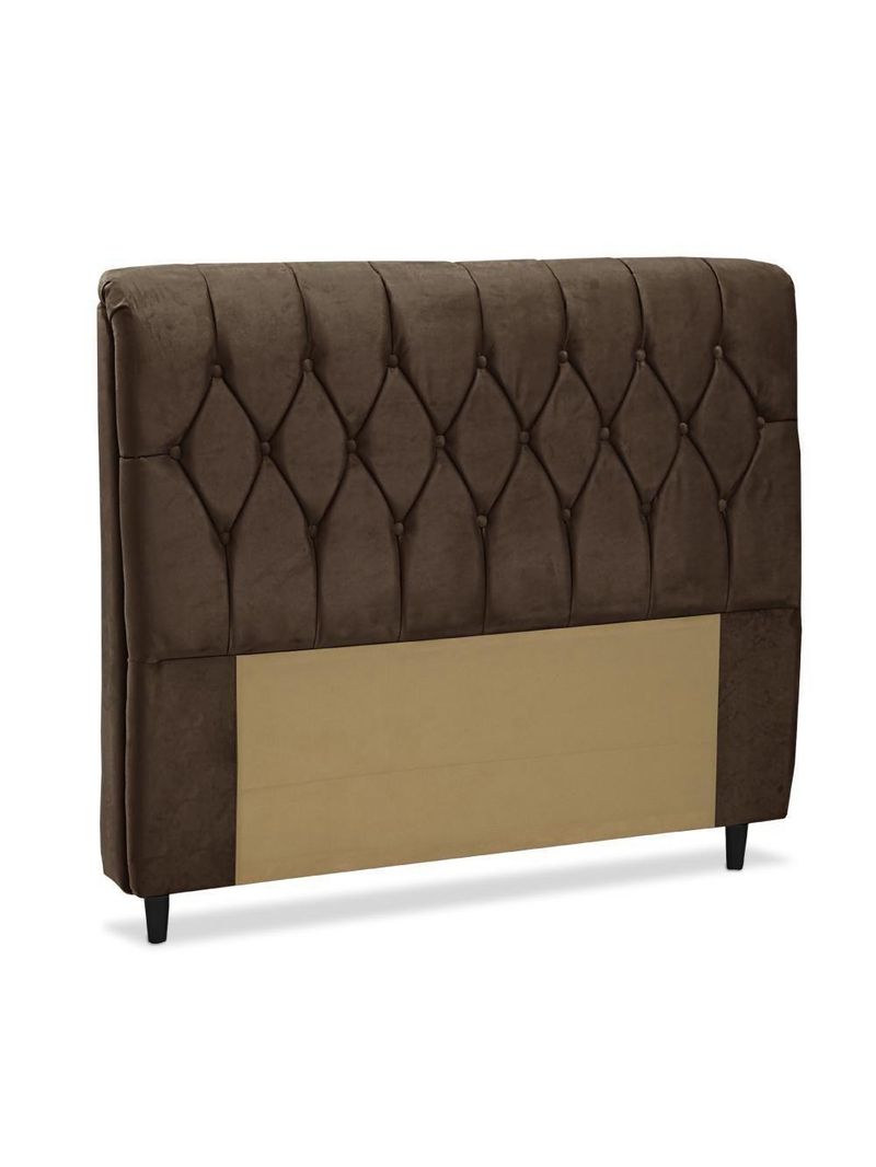 Cabeceira com calçadeira Baú Istambul Cama Box Casal Chocolate