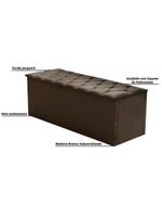Cabeceira com calçadeira Baú Istambul Cama Box Casal Chocolate