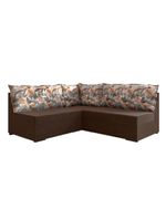 Sofá De Canto 5 Lugares Renaut Suede Marrom/Palmeira