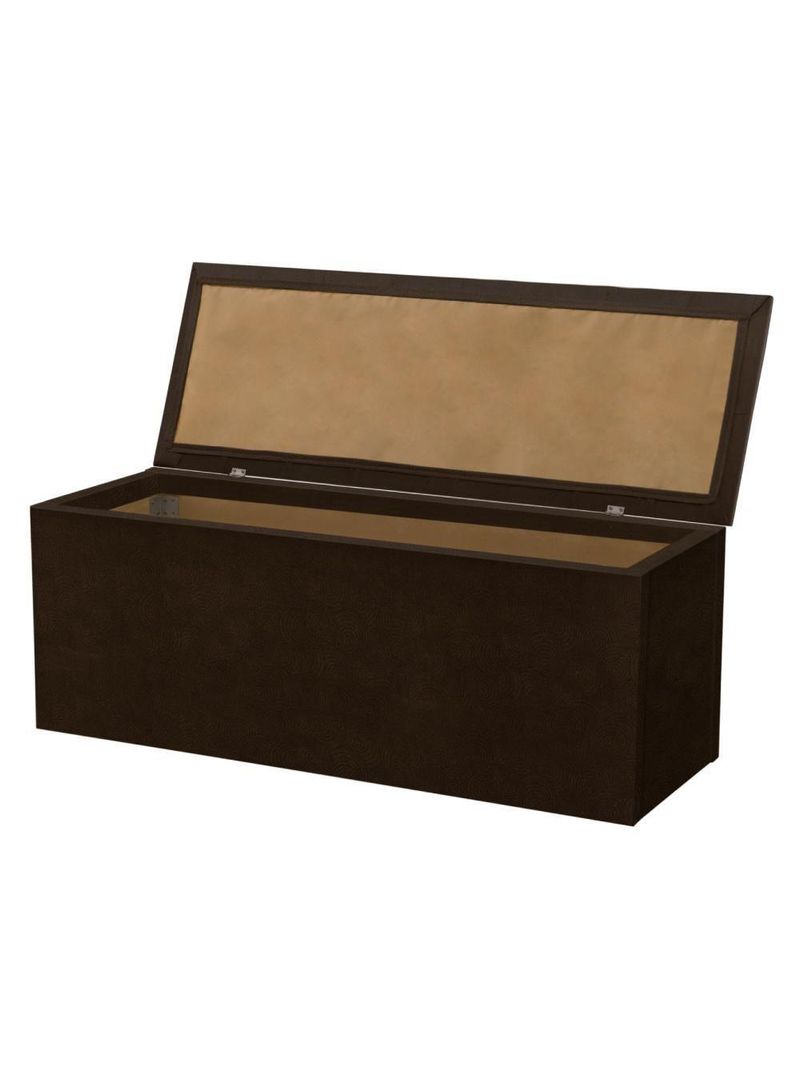 Cabeceira com calçadeira Baú Istambul Cama Box Casal Chocolate