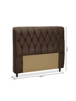 Cabeceira com calçadeira Baú Istambul Cama Box Casal Chocolate