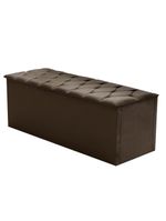 Cabeceira com calçadeira Baú Istambul Cama Box Casal Chocolate