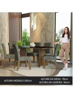 Conjunto Sala Jantar Mesa Madeira 6 Cadeiras Rustic