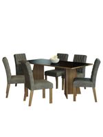 Conjunto Sala Jantar Mesa Madeira 6 Cadeiras Rustic
