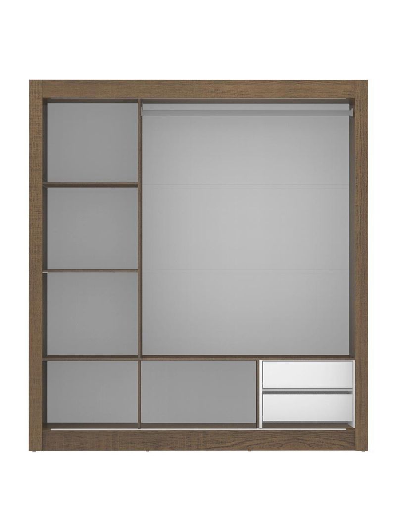 Guarda Roupa Casal Lyon 3 Portas de Correr Rustic Madesa