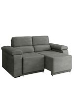 Sofá Desmontável Retrátil 2 Lugares 1,50m Fox Suede Cinza Selmer Cinza