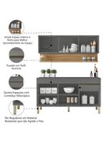 Kit Armário de Cozinha e Balcão Completa 1,50m Kit's Paraná
