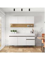 Kit Armário de Cozinha e Balcão Completa Branco Kit's Paraná