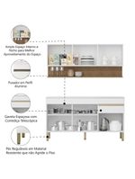 Kit Armário de Cozinha e Balcão Completa Branco Kit's Paraná