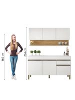 Kit Armário de Cozinha e Balcão Completa Branco Kit's Paraná