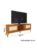 Rack Bancada Para Tv Até 65 Polegadas 1,80m Cedro Cairo
