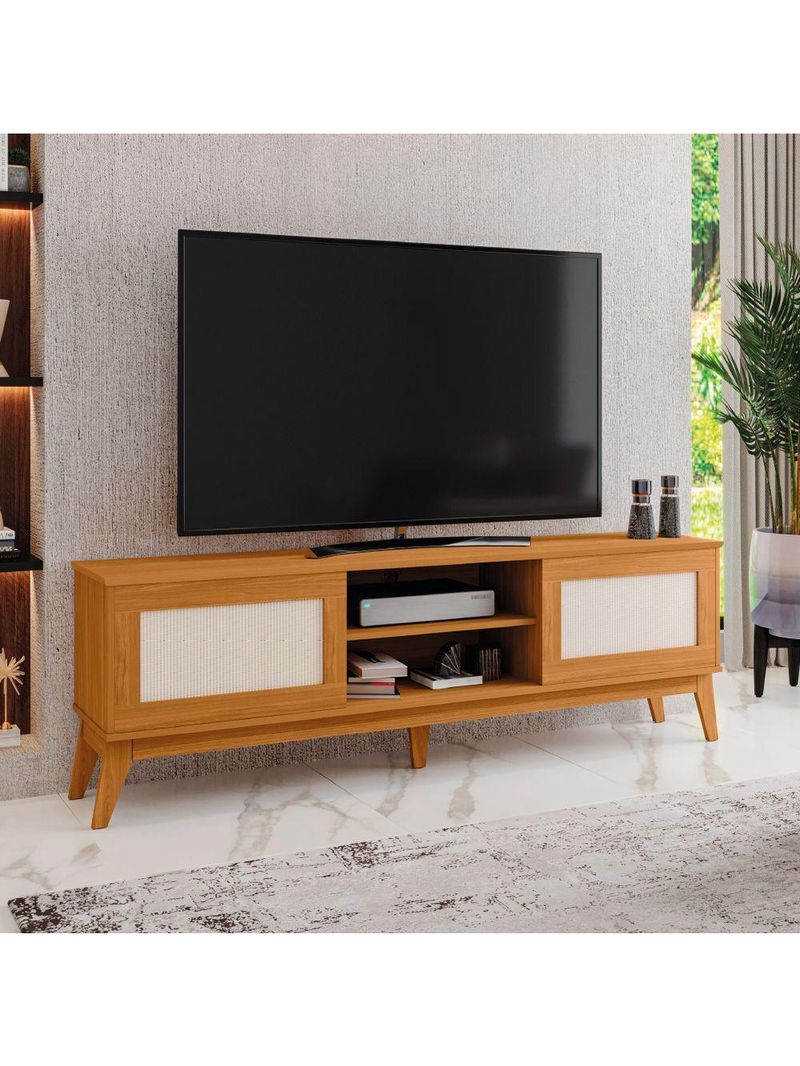 Rack Bancada Para Tv Até 65 Polegadas 1,80m Cedro Cairo