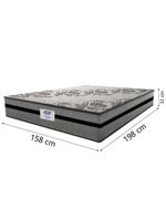 Cama Box Casal Queen Colchão Gazin Com Molas Ensacadas Rubi 158x198x70cm Suede Preto/cinza Cinza