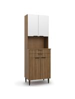 Armário de Cozinha Paneleiro Nogal/Branco Paris Batrol Bran