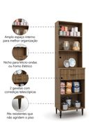 Armário de Cozinha Paneleiro Nogal/Branco Paris Batrol Bran