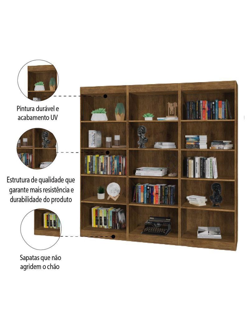 Estante Livreiro Multiuso 12 Prateleiras 1,71m Office Jequitiba J&a Jequitibá