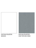 Guarda-Roupa Solteiro Madesa Denver 2 Portas de Correr – Branco/Cinza