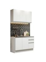 Cozinha Compacta Glamy Com Armário E Balcão sem Tampo E Pia